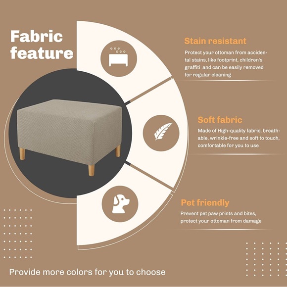 XL Slipcover for square Ottoman / Table / Coffee Table - Picture 6 of 7